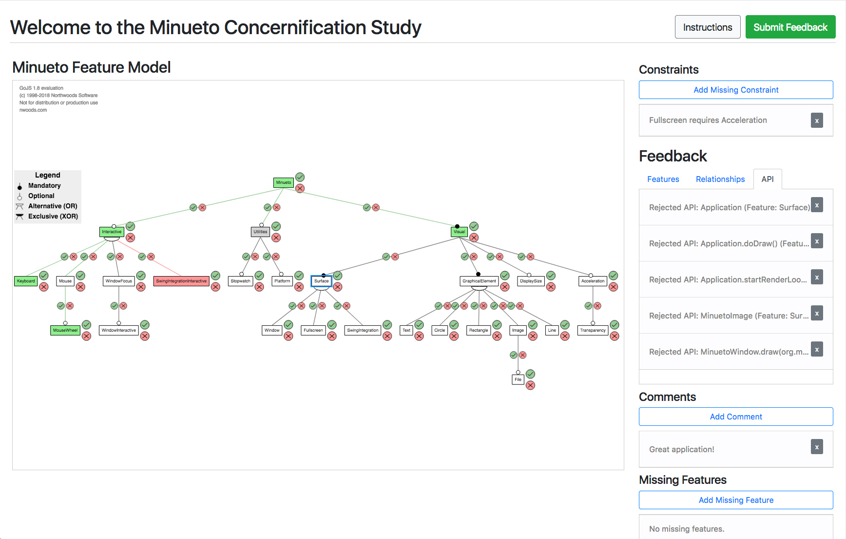 Concernification Study Feature Model Feedback