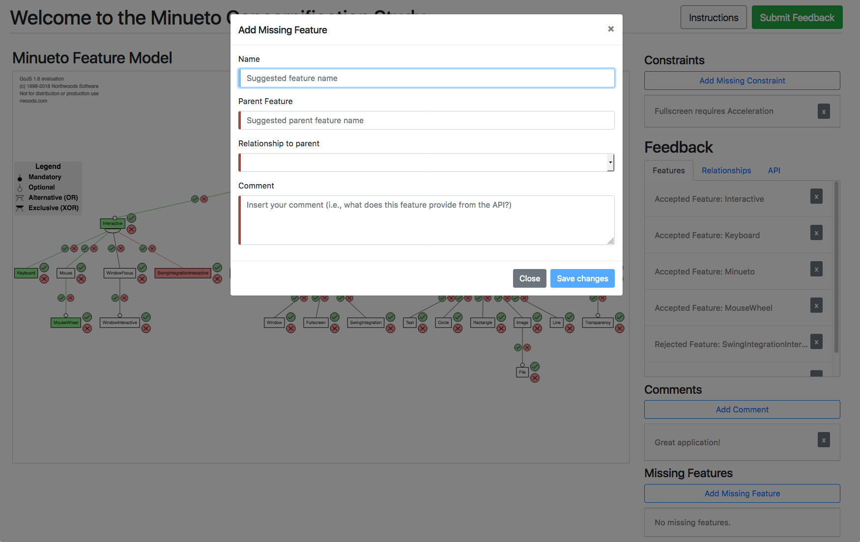 Concernification Study Missing Feature